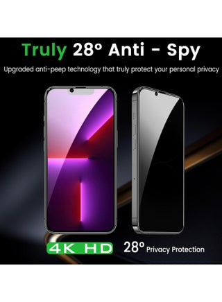 2 in 1 For IPhone 13 privacy screen protector& Camera Protection - High transparency full coverage security protector - view 3