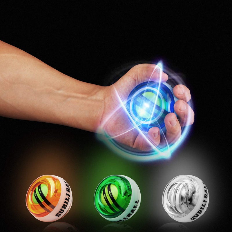 Parallel Halo Power Wrist Ball AUTO Start Wrist Exerciser Gyro Ball Forearm Exerciser Arm Strengthener for Strengthening Muscle and Bones Blue Without LED - Image 2