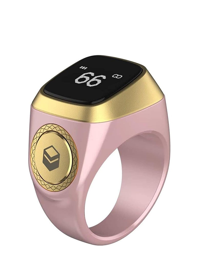 iQIBLA خاتم تسبيح ذكي زكر لايت، صلاة مسلم، تذكير بأوقات الصلاة، عداد تسبيح بشاشة OLED، خاتم ذكي، مقاوم للماء - وردي 20 مم - Image 2