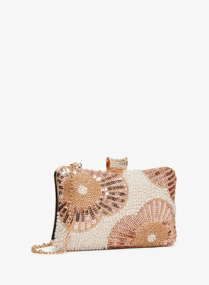 Styli Beaded And Sequined Clutch