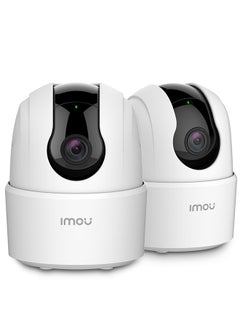 IMOU Pack of 2 Ranger 2C 360 Degree WiFi Security Camera (White), Up to 256GB SD Card Support, 1080P Full HD, Privacy Mode, Alexa Google Assistant, Motion Detection & Human Detection, 2-Way Audio, Night Vision  - Image 1