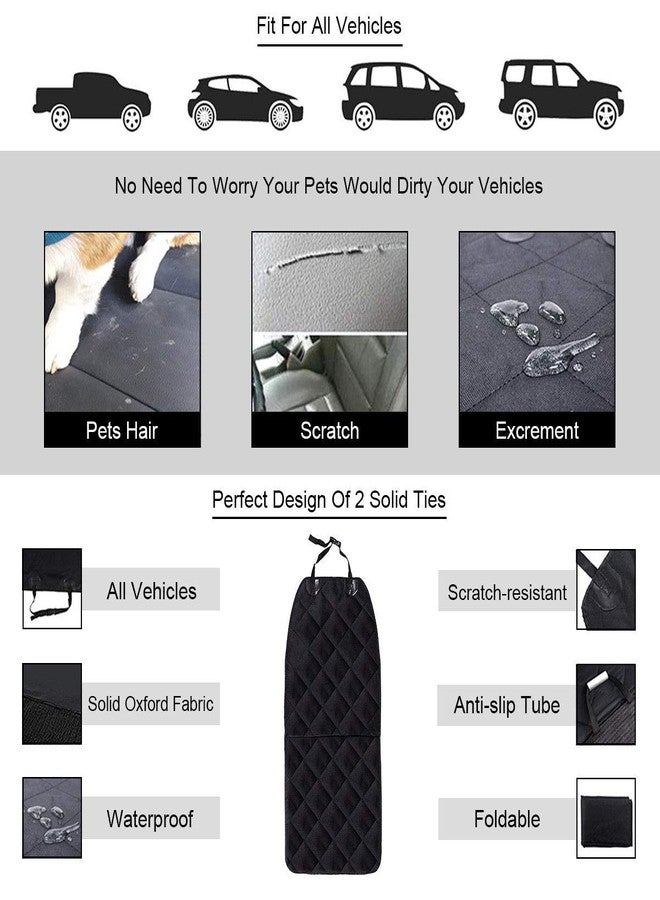 Goplus Pet Seat Cover Dog Car Seat Cover Waterproof Nonslip Rubber Backing w/Anchor, Black (Front Seat) - Image 4