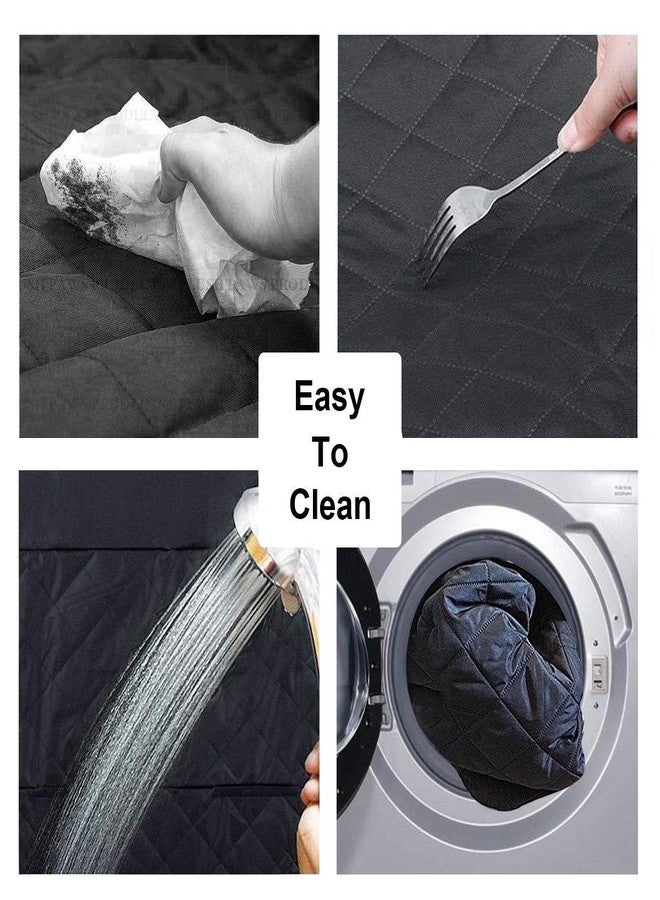 Goplus Pet Seat Cover Dog Car Seat Cover Waterproof Nonslip Rubber Backing w/Anchor, Black (Front Seat) - Image 2