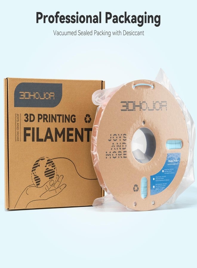 3DHoJor Matte PLA Filament 1.75mm, Upgrade Matte 3D Printer PLA Filament, 1KG*2 Bundle Cardboard Spool 3D Printing Filament for 3D Printers(Matte Green+Blue 2Pack) - Image 5