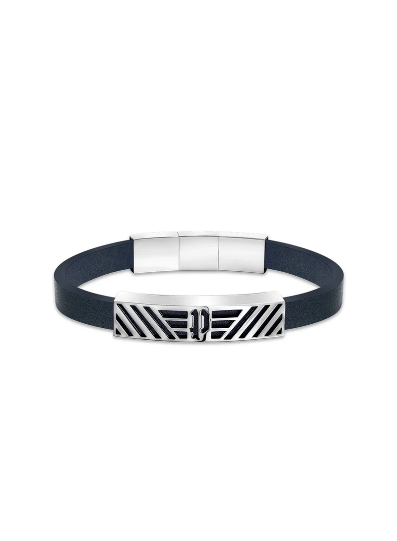 بوليس سوار جلد أزرق رجالي مقاس كبير