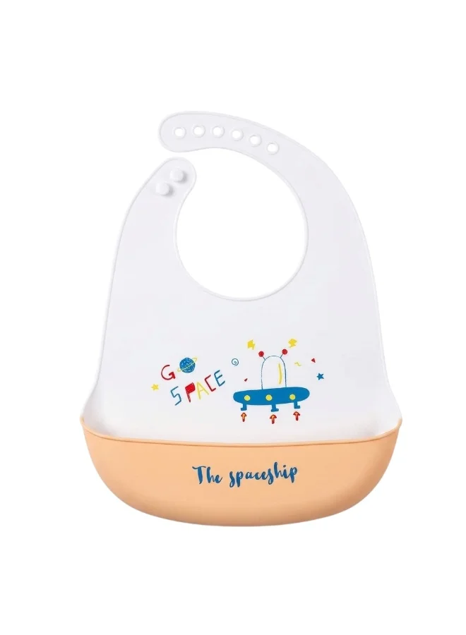 بامبيميسي Spaceship Silicone Bib - UFO Graphic