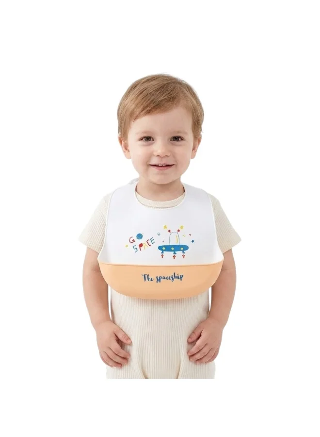 بامبيميسي Spaceship Silicone Bib - UFO Graphic