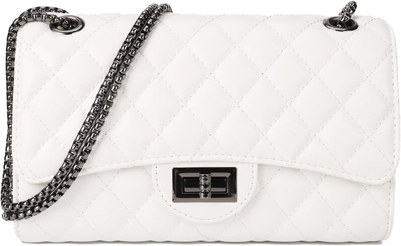 Gladdon Quilted Crossbody Purse for Women Trendy Ladies Shoulder Bag with Chain Designer Purses - Image 1