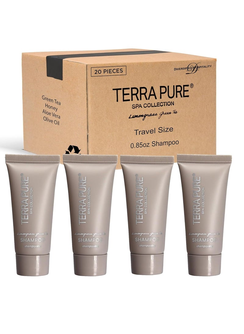 Terra Pure Terra Pure Spa Collection Bulk Set Toiletries | Amenities for Guest Hospitality, Vacation Rental Properties, AirBnBs, Gyms, Airport Motel|Luxury Travel-Size Hotel Shampoo 0.85 oz Tubes (Case of 20)  - Image 1