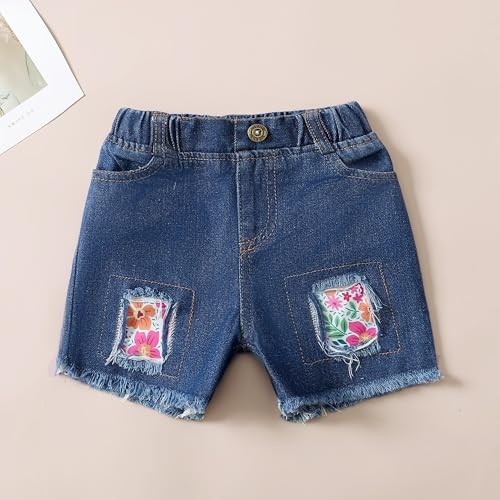 Mikrdoo 2 Years Old Baby Girl Clothes Tank Top Denim Short Set Spring Summer Outfits Baby Girls' Clothing for Toddler 2-3T, Colorful - Image 5