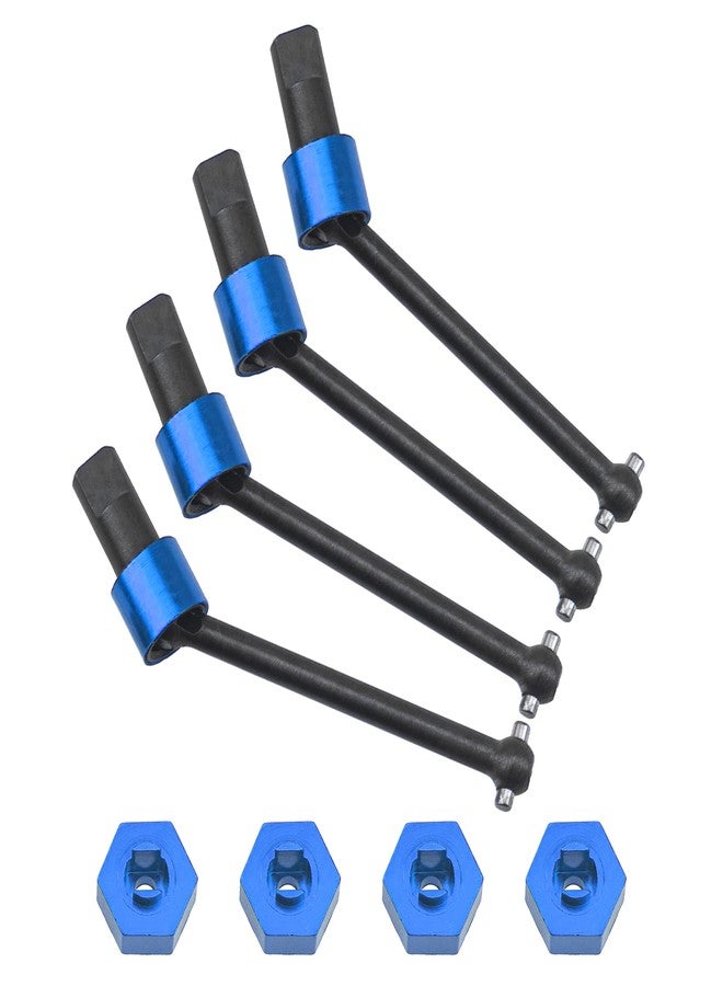 Vgoohobby Aluminum Alloy Front & Rear Driveshaft & Hex Wheel Hub Set Replacement of 7650 7669 Compatible with Traxxas 1/18 LaTrax Teton Desert Prerunner 4WD RC Car (Blue) - Image 5