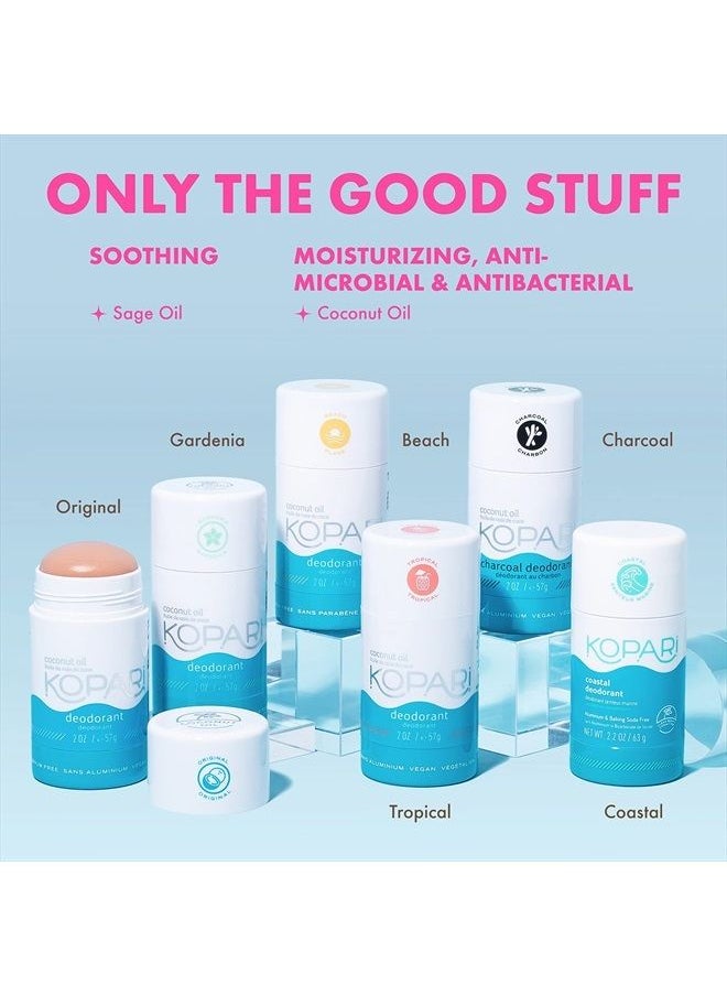 Kopari - Aluminum Free Natural Deodorant with Organic Coconut Oil | Beach 2 Pack | Vegan, Gluten Free, Cruelty Free, Non-Toxic, Paraben Free, Natural Deodorant for Men & Women, Odor Protection, Naturall - Image 1