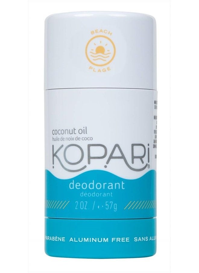 Kopari - Aluminum Free Natural Deodorant with Organic Coconut Oil | Beach 2 Pack | Vegan, Gluten Free, Cruelty Free, Non-Toxic, Paraben Free, Natural Deodorant for Men & Women, Odor Protection, Naturall - Image 1