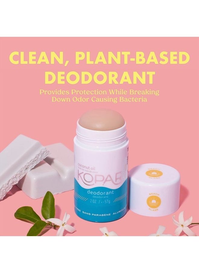 Kopari - Aluminum Free Natural Deodorant with Organic Coconut Oil | Beach 2 Pack | Vegan, Gluten Free, Cruelty Free, Non-Toxic, Paraben Free, Natural Deodorant for Men & Women, Odor Protection, Naturall - Image 1
