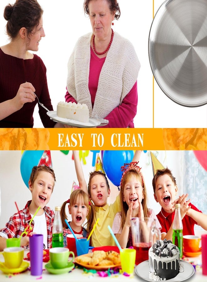 Norcoin 10 Pieces 12 Inch Pizza Pans Bulk Stainless Steel Pizza Pans Round Bakeware Oven Pizza Trays for Home Restaurant Kitchen Baking Roasting Healthy Rust Free Dishwasher Easy Clean - Image 4