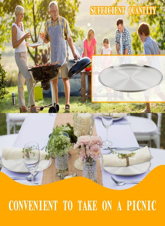 Norcoin 10 Pieces 12 Inch Pizza Pans Bulk Stainless Steel Pizza Pans Round Bakeware Oven Pizza Trays for Home Restaurant Kitchen Baking Roasting Healthy Rust Free Dishwasher Easy Clean - Image 5