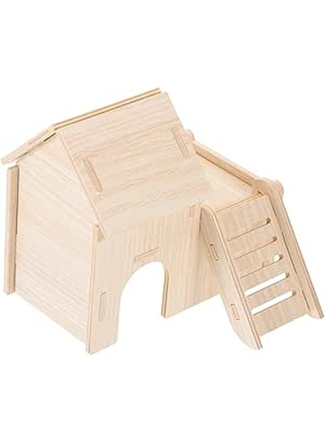 Wooden Hamster House Squirrel Hideout Resting Hut for Small Pets Cozy Safe Versatile Hideaway Sturdy Design - Image 1