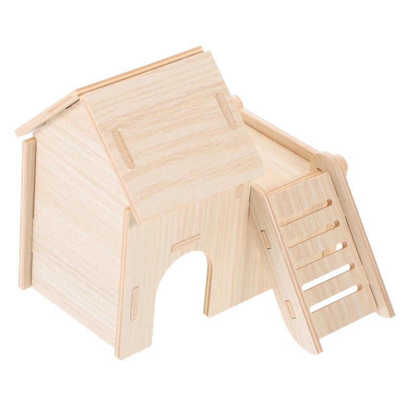 Wooden Hamster House Squirrel Hideout Resting Hut for Small Pets Cozy Safe Versatile Hideaway Sturdy Design - Image 2