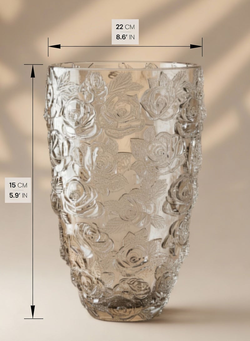 كريستال آرك مزهرية كريستال فاخرة وبسيطة - ديكور عصري أنيق - قطعة مركزية أنيقة ومدمجة - فكرة هدية مصنوعة يدويًا - تصميم كريستالي عالي الجودة - Image 3