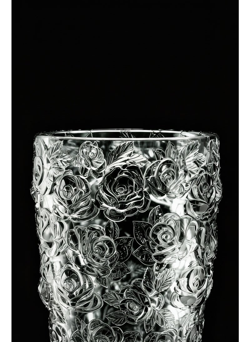 كريستال آرك مزهرية كريستال فاخرة وبسيطة - ديكور عصري أنيق - قطعة مركزية أنيقة ومدمجة - فكرة هدية مصنوعة يدويًا - تصميم كريستالي عالي الجودة - Image 4