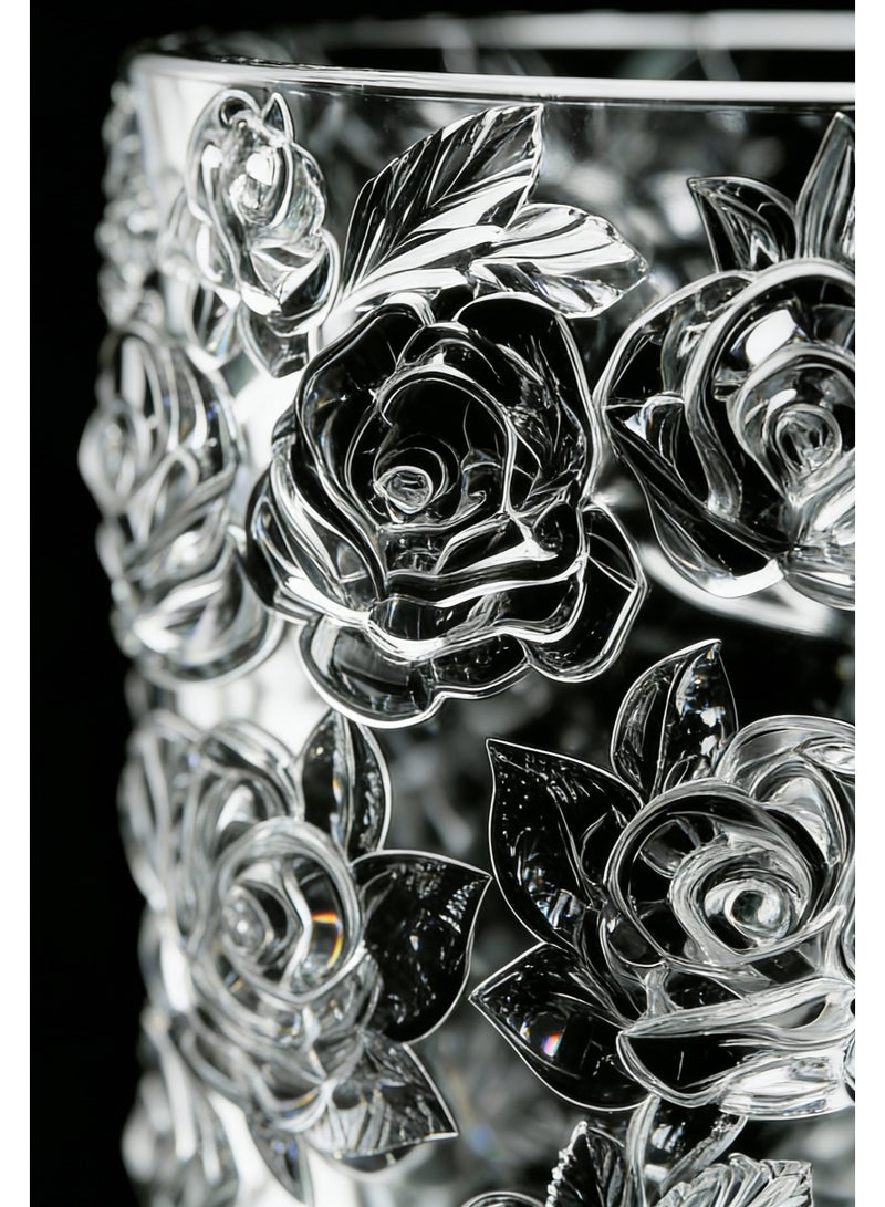 كريستال آرك مزهرية كريستال فاخرة وبسيطة - ديكور عصري أنيق - قطعة مركزية أنيقة ومدمجة - فكرة هدية مصنوعة يدويًا - تصميم كريستالي عالي الجودة - Image 5