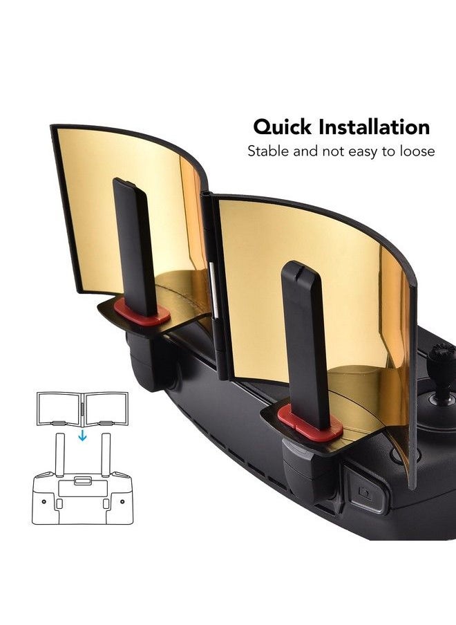 TOZO - Foldable Antenna Signal Booster Range Extender For Dji Mini Se/Air 2S/Mini 3 Pro/Mavic 3 Classic/3/3 Pro/2 Pro/2 Zoom/Air/Mini Parabolic Controller Transmitter Easy To Use For Beginner Gold - Image 1
