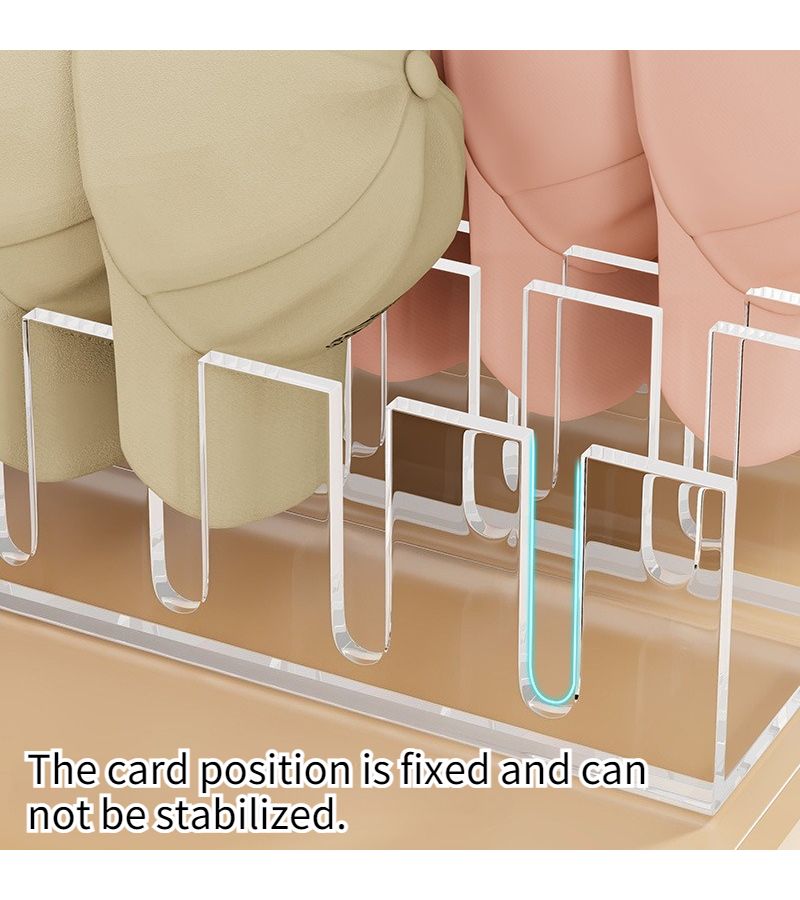 1pc Baseball Cap Display Rack Black Plastic Convenient Hat Display Accessories Durable Closet Drawer Hook Multi Slot Storage Solution No Installation Upright Rack Essential For Retail Display Modern Accessory Stand - Image 4