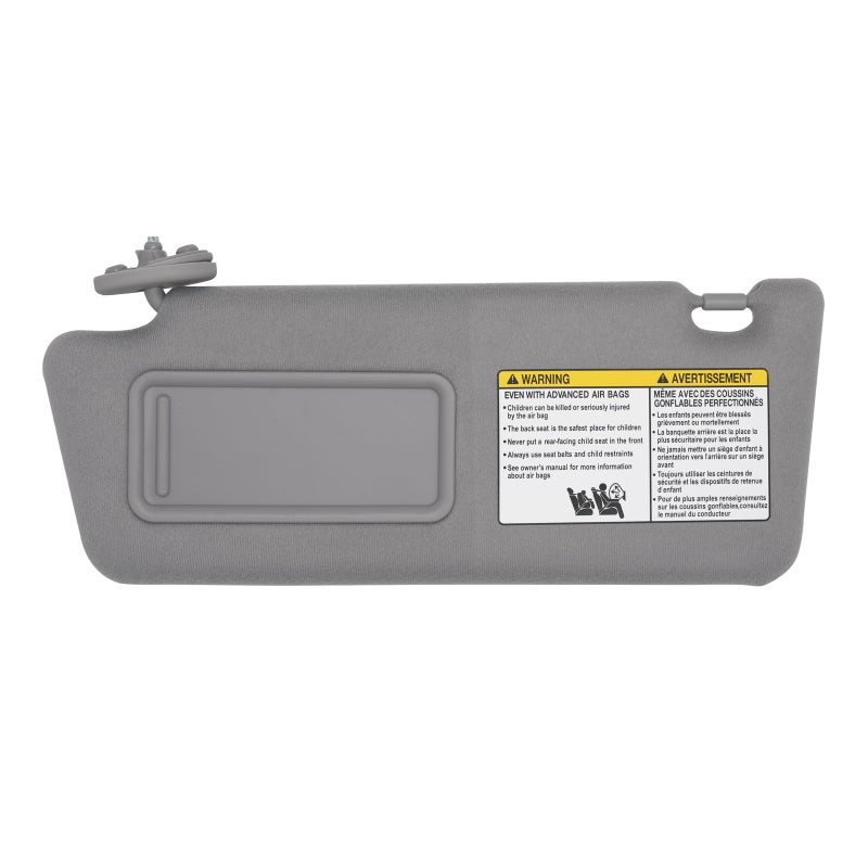 NHILES Left Driver Side Sun Visors Compatible with Toyota Tacoma 20052015 Without Light 7432004181B1 Grey