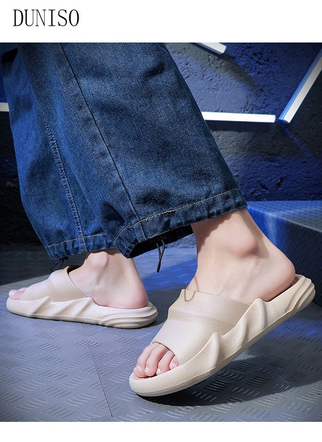 DUNISO Men's Bath slippers Quick Drying Slide Sandal with Thick Sole Non-Slip Soft Shower Slippers Open Toe Spa Bath Pool Gym House Sandals for Indoor & Outdoor  - Image 2