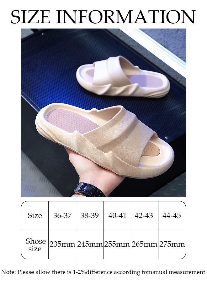 DUNISO Men's Bath slippers Quick Drying Slide Sandal with Thick Sole Non-Slip Soft Shower Slippers Open Toe Spa Bath Pool Gym House Sandals for Indoor & Outdoor  - Image 4