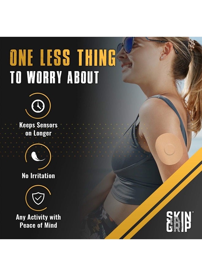 SKIN GRIP CGM Patches for Medtronic Guardian Sensor (20-Pack), Waterproof & Sweatproof for 10-14 Days, Pre-Cut Adhesive Tape, Continuous Glucose Monitor Protection(Tan) - Image 3