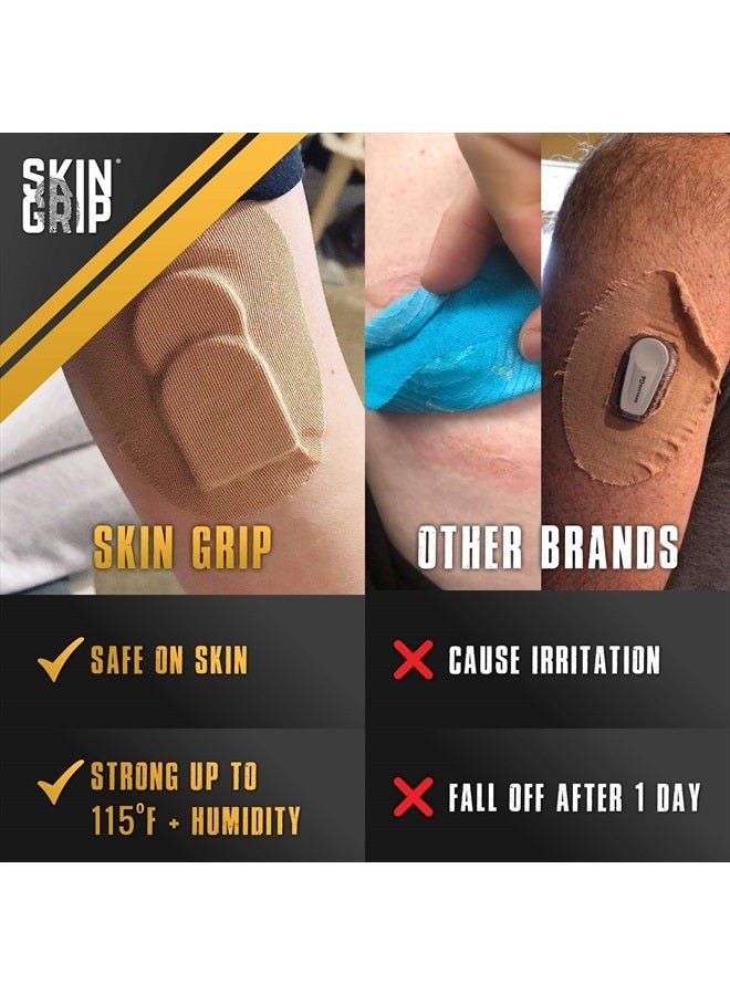 SKIN GRIP CGM Patches for Medtronic Guardian Sensor (20-Pack), Waterproof & Sweatproof for 10-14 Days, Pre-Cut Adhesive Tape, Continuous Glucose Monitor Protection(Tan) - Image 2