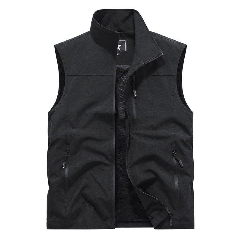 New Vest Men'S Outdoor Vest Casual Thin Middle-Aged Pography Fishing Vest - Image 1
