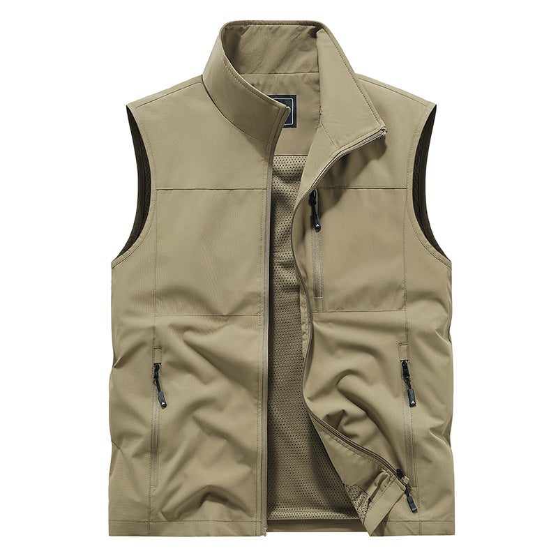 New Vest Men'S Outdoor Vest Casual Thin Middle-Aged Pography Fishing Vest - Image 2
