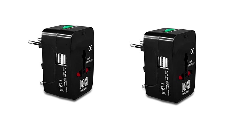MX Universal Travel Adapter Universal Socket with Multi USB Charger Ports International All in One Travel Charger Adapter - Image 1