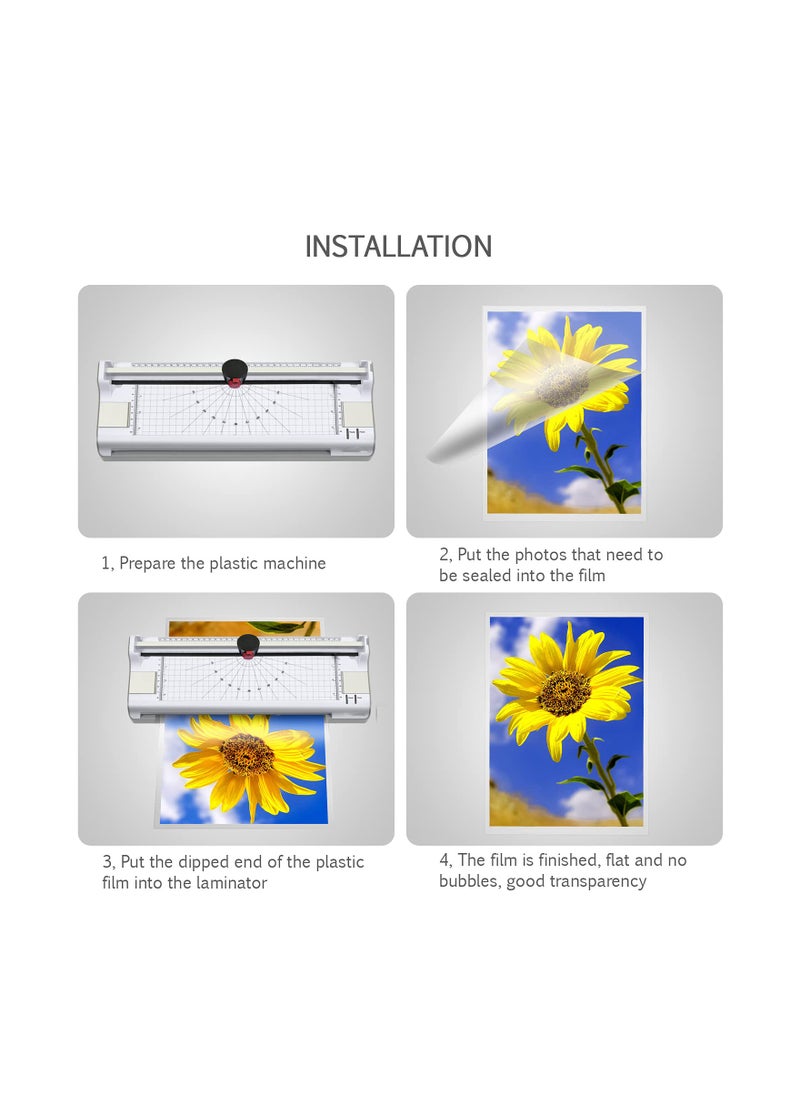 SYOSI - Laminator Machine 13 Inch Wide for A3/ A4/ A6, Thermal Hot&Cold Lamination Machine 11X17 for Office Home School Teacher Use,Paper Trimmer, Corner Rounder (EU Plug) - Image 1