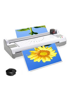 Laminator Machine 13 Inch Wide for A3/ A4/ A6, Thermal Hot&Cold Lamination Machine 11X17 for Office Home School Teacher Use,Paper Trimmer, Corner Rounder (EU Plug)