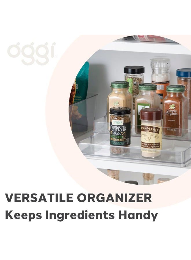 OGGI 3 Tier Spice Organizer & Pantry Storage- For Shelf, Kitchen Cabinet, Spice Rack, Pantry Organization and Storage, Clear Shelves - Image 4