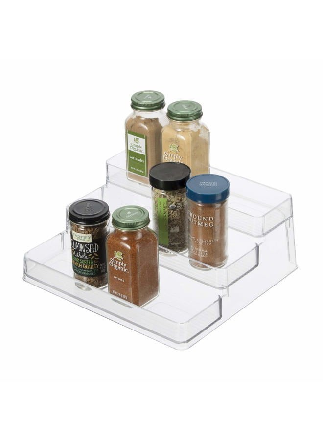 OGGI 3 Tier Spice Organizer & Pantry Storage- For Shelf, Kitchen Cabinet, Spice Rack, Pantry Organization and Storage, Clear Shelves - Image 1