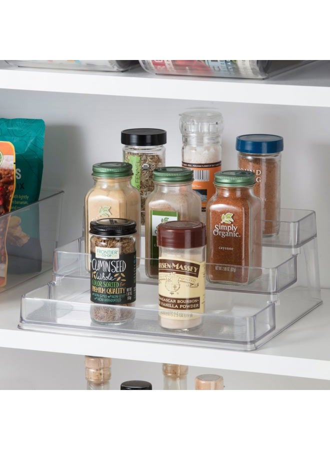 OGGI 3 Tier Spice Organizer & Pantry Storage- For Shelf, Kitchen Cabinet, Spice Rack, Pantry Organization and Storage, Clear Shelves - Image 3