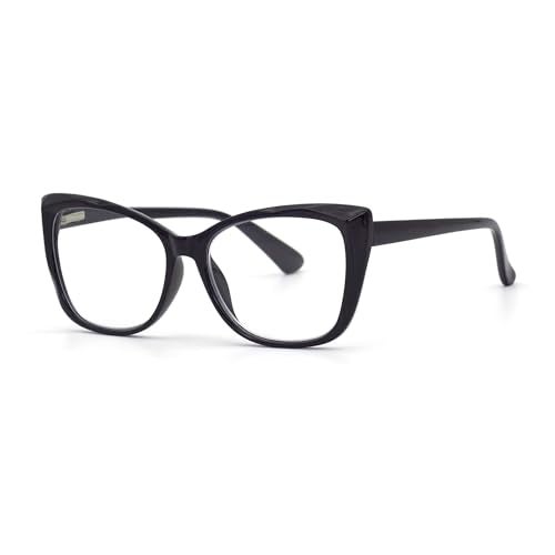 Autojouls 3-Pack Reading Glasses for Women，Oprah Style Frame Spring Hinge Clear Lens Readers Glasses, Black DarkTortoise Transparent 1.25 x - Image 5