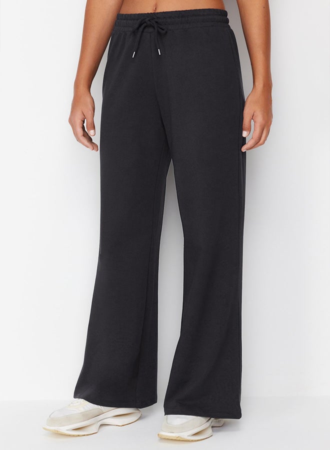 trendyol Dark Anthracite Wide Leg Thin Knitted Sports Sweatpants TWOAW22EA0053 - Image 4