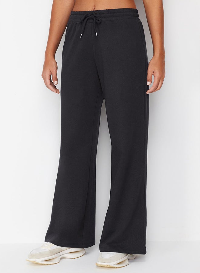 trendyol Dark Anthracite Wide Leg Thin Knitted Sports Sweatpants TWOAW22EA0053  - Image 3
