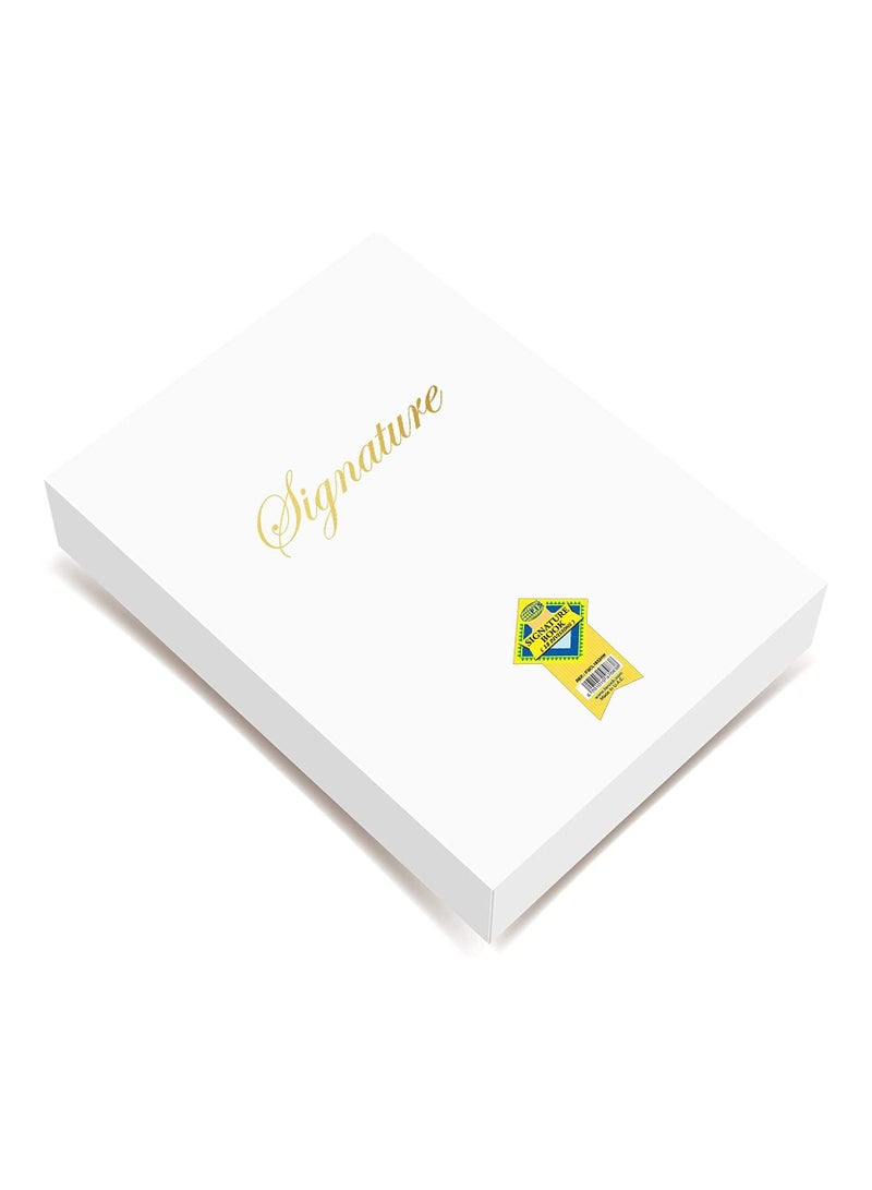 FIS Signature Book, Italian PU Material Cover with Window, 18 Sheets with Gift Box, Brown Color, 240 x 340 mm - FSCL18224W - Image 3