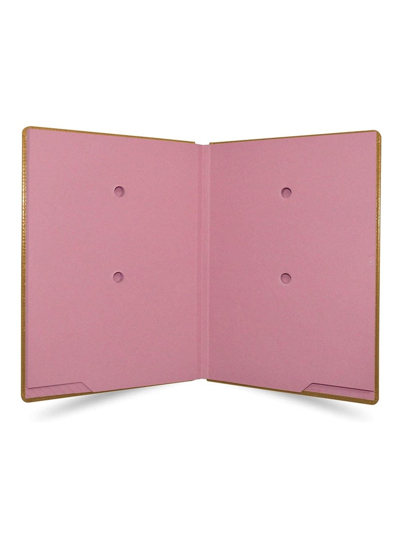 FIS Signature Book, Italian PU Material Cover with Window, 18 Sheets with Gift Box, Brown Color, 240 x 340 mm - FSCL18224W - Image 2