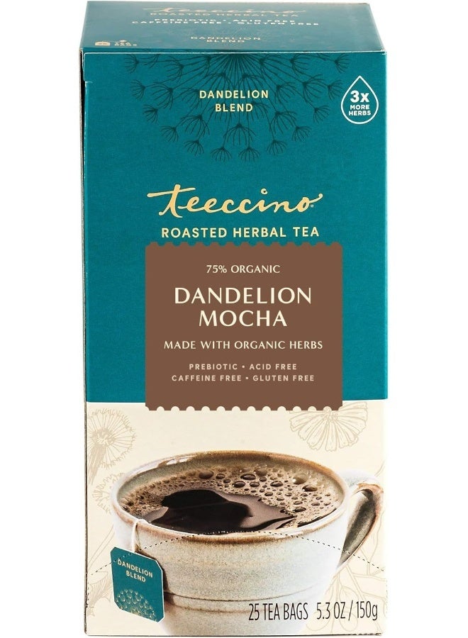 Teeccino Dandelion Mocha Herbal Tea Bags - Image 4
