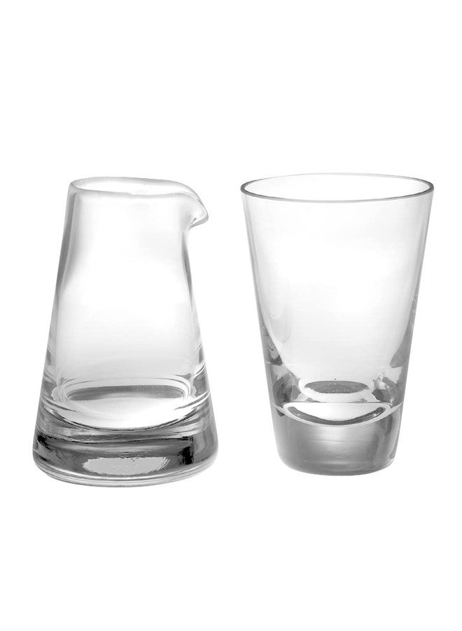 Barski Glass - Sugar and Creamer - Set - Coffee Serving Set - Cream Pitcher and Sugar Bowl Set - 10 Oz. Capacity - Classic Clear - Made in Europe - by Barski