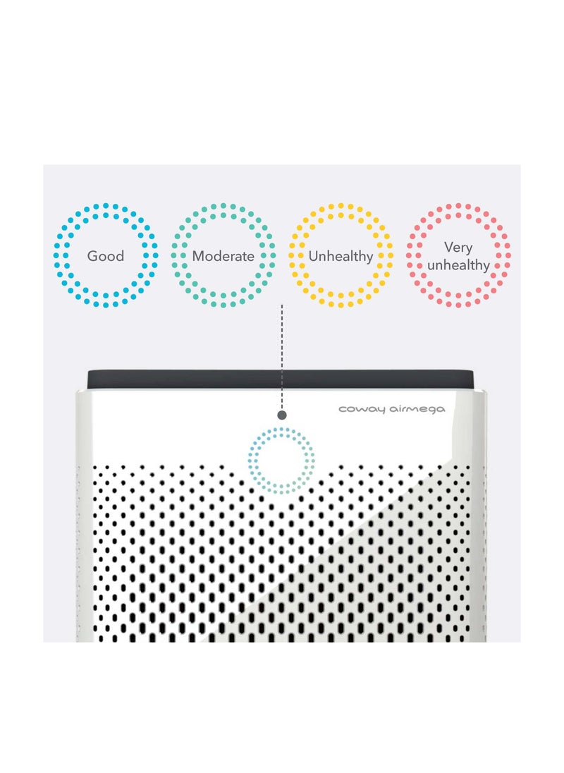 COWAY - COWAY Air Purifier for Extra Large Home Bedroom 2842ft², Dual Purification, 3-in-1 Filter, GreenHEPA, Air Quality Monitor, Removes 99.99% Pet, Dust, Odours, Allergies, Quiet 22db, Made in Korea, AM400 - Image 1