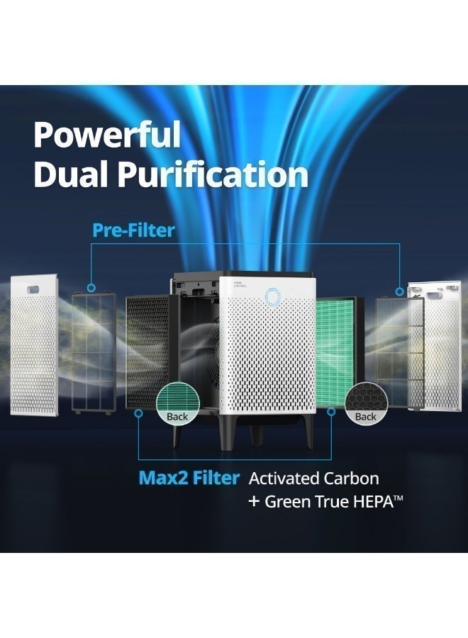 COWAY Air Purifier for Extra Large Home Bedroom 289 m², Dual Purification, 3-in-1 Filter, GreenHEPA, Air Quality Monitor, Removes 99.99% Pet, Dust, Odours, Allergies, Quiet 22db, Made in Korea, AM400 - Image 3