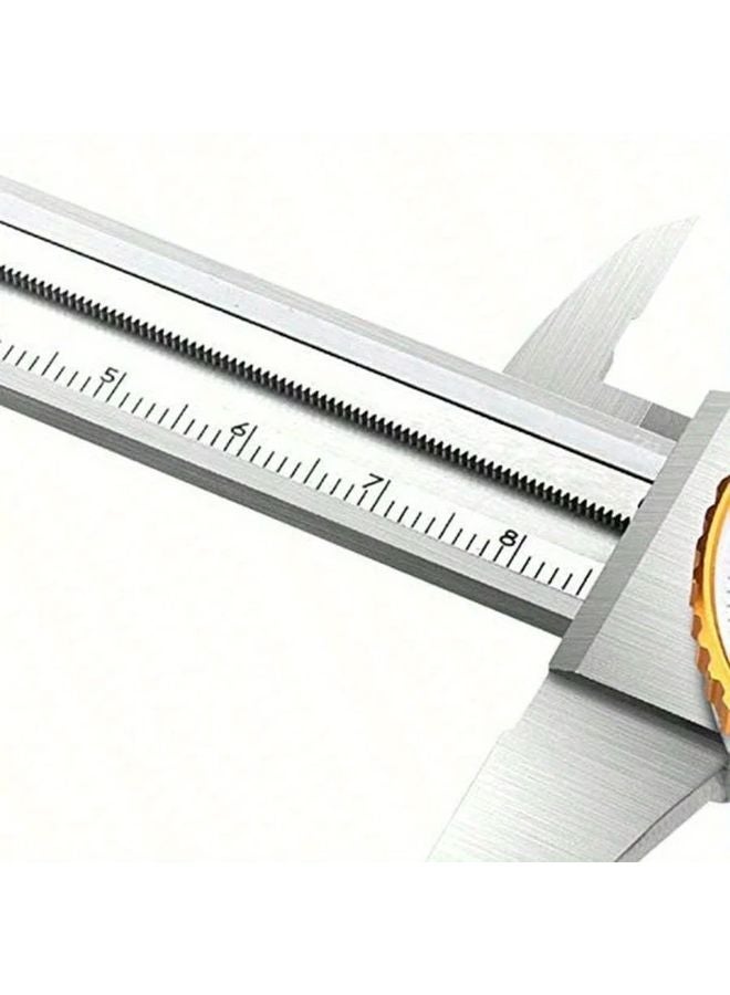 Silvery Dial Caliper 5.91 Inch 0.02mm Accuracy Stainless Steel Vernier Caliper Shockproof Metric Measuring Tool - Image 4